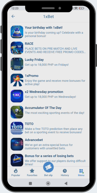 1xbet Android - screenshot 4
